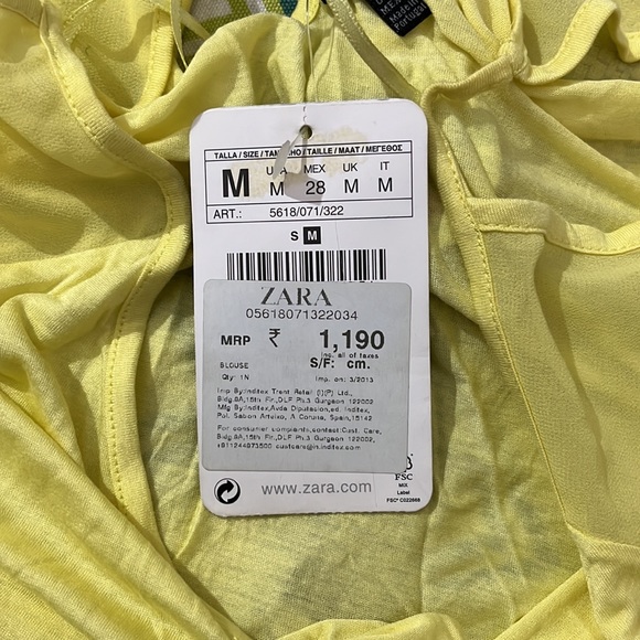 Light Yellow Zara top - Picture 4 of 4
